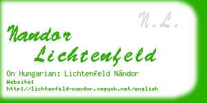 nandor lichtenfeld business card